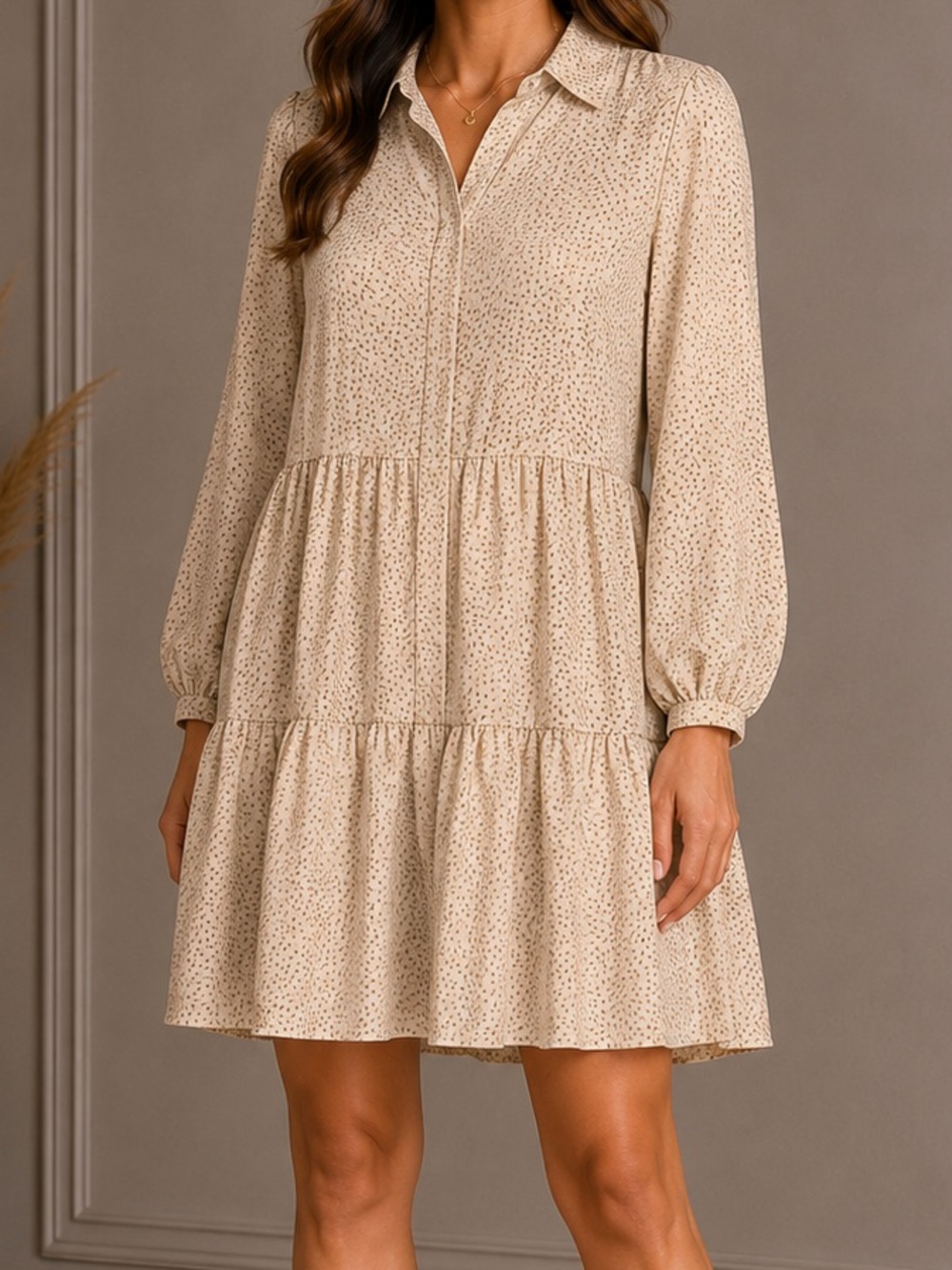 Express Polka Dot Tiered Dress nwot
